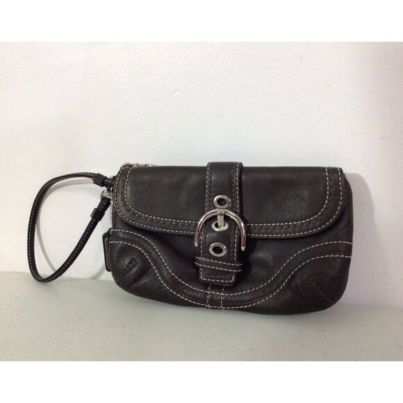 Coach Y2K Vintage Soho Leather Buckle Wallet Wristlet Clutch - Picture 1 of 8